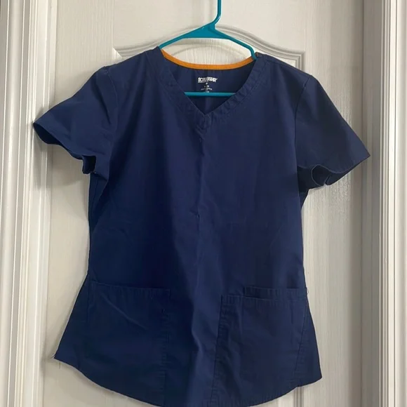 Navy Blue Scrub Top - Picture 1 of 9